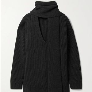 Proenza Schouler WL - Oversized V Neck Sweater + Detachable Scarf